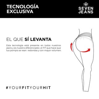 Foto 8 | Jeans Mom Slim Mujer Cintura Alta Algodon Seven Jeans 4236stme