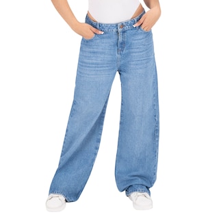 Foto 1 | Pantalón Mom Britos Jeans Mujer Mezclilla Azul 025698
