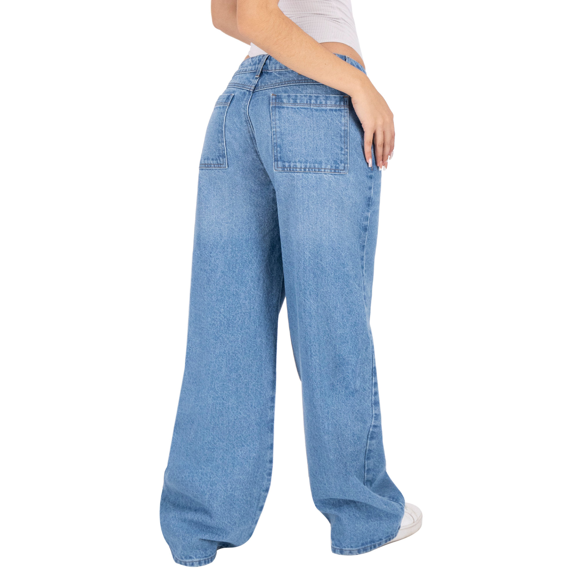 Foto 3 pulgar | Pantalón Mom Britos Jeans Mujer Mezclilla Azul 025698