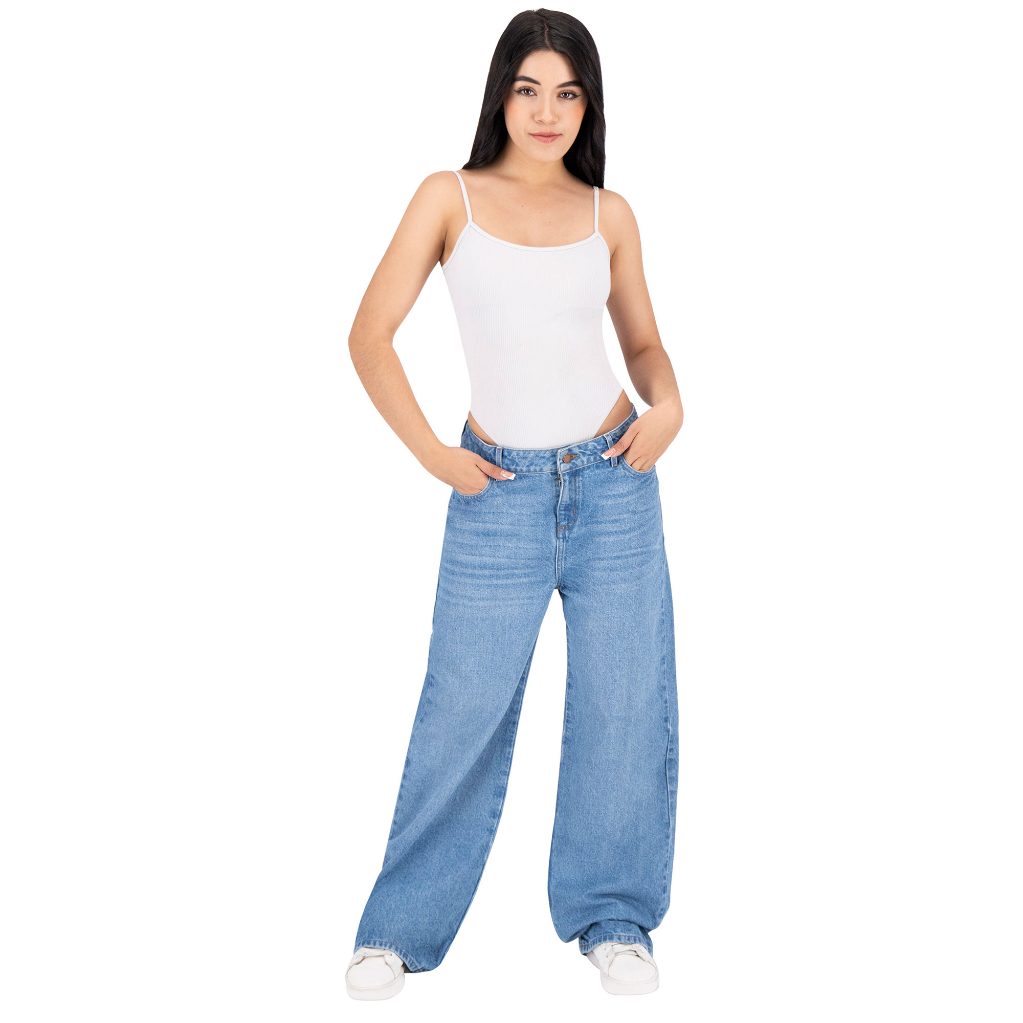 Foto 4 pulgar | Pantalón Mom Britos Jeans Mujer Mezclilla Azul 025698