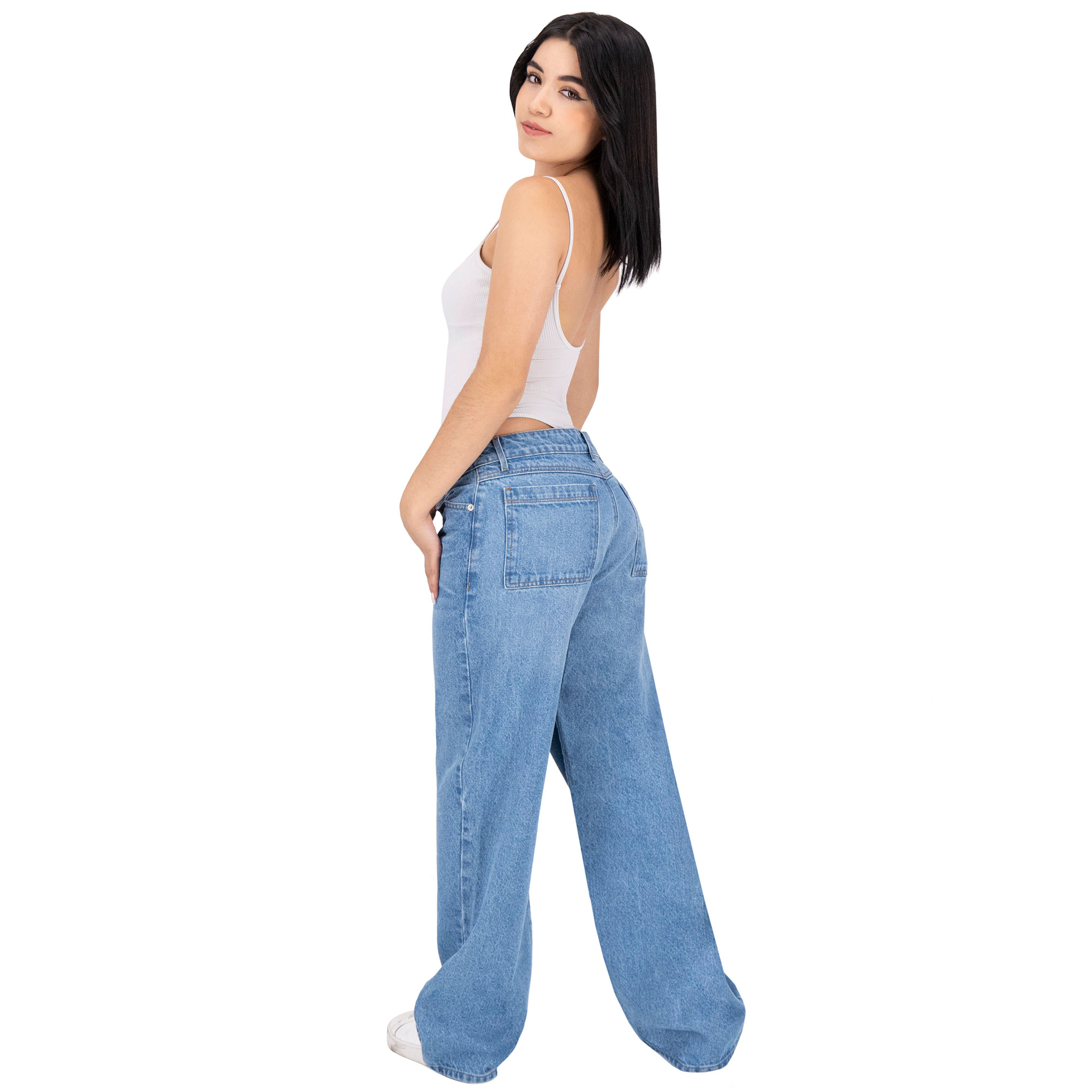 Foto 5 pulgar | Pantalón Mom Britos Jeans Mujer Mezclilla Azul 025698
