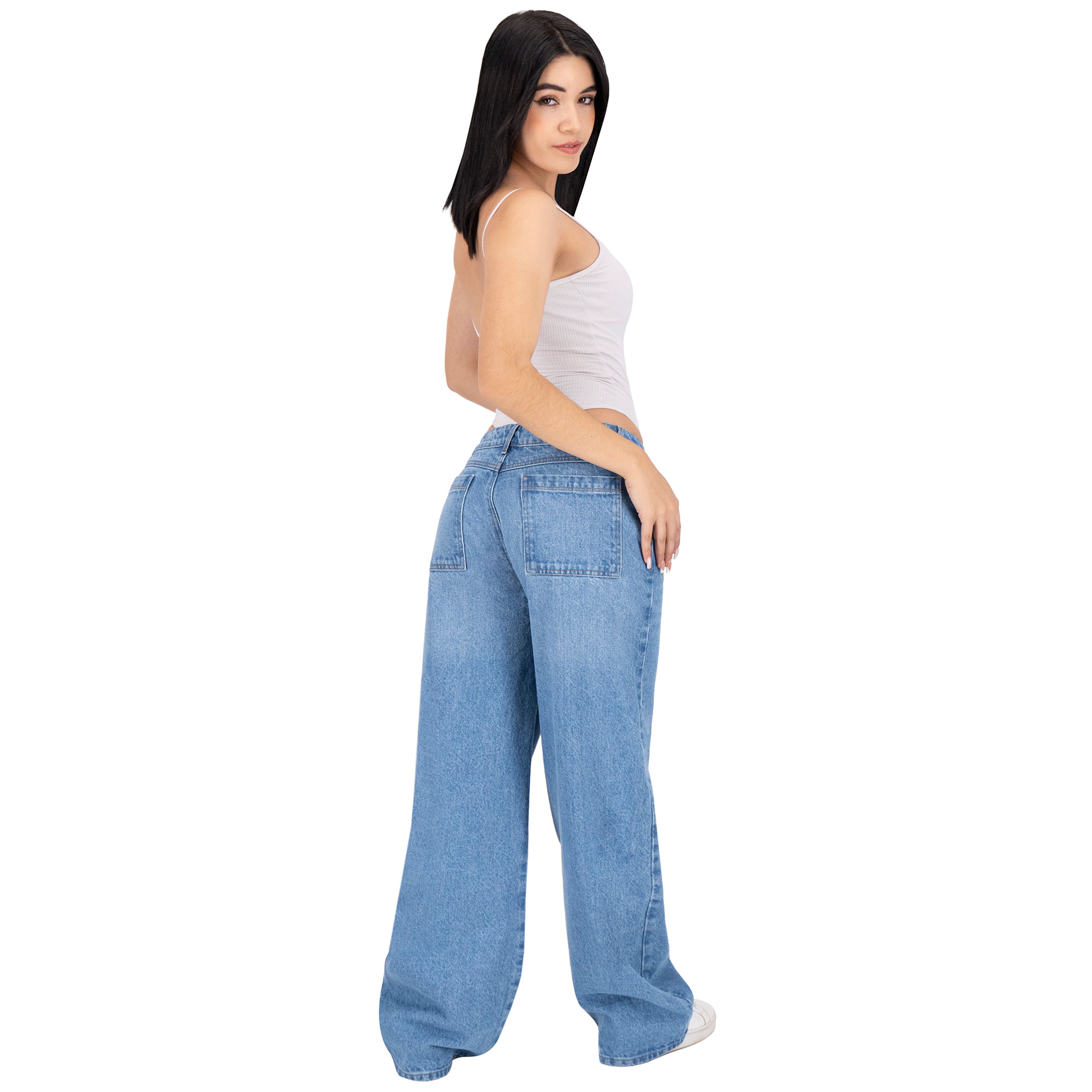 Foto 7 pulgar | Pantalón Mom Britos Jeans Mujer Mezclilla Azul 025698