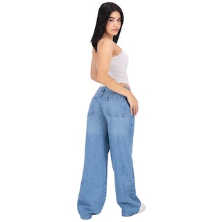 Foto 6 | Pantalón Mom Britos Jeans Mujer Mezclilla Azul 025698