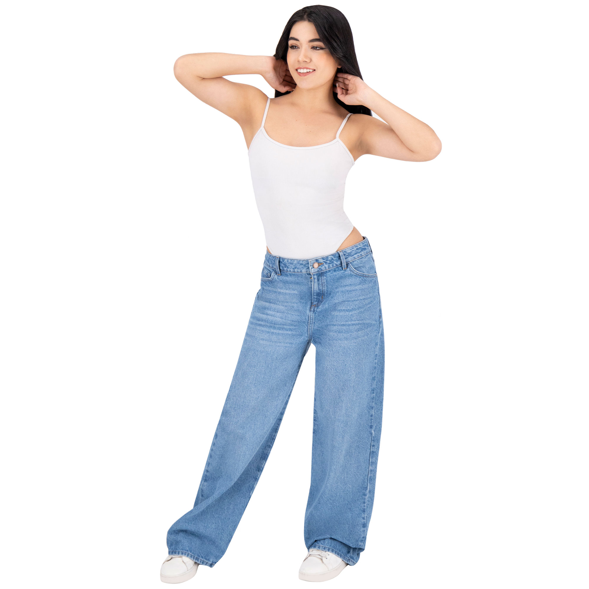 Foto 8 pulgar | Pantalón Mom Britos Jeans Mujer Mezclilla Azul 025698
