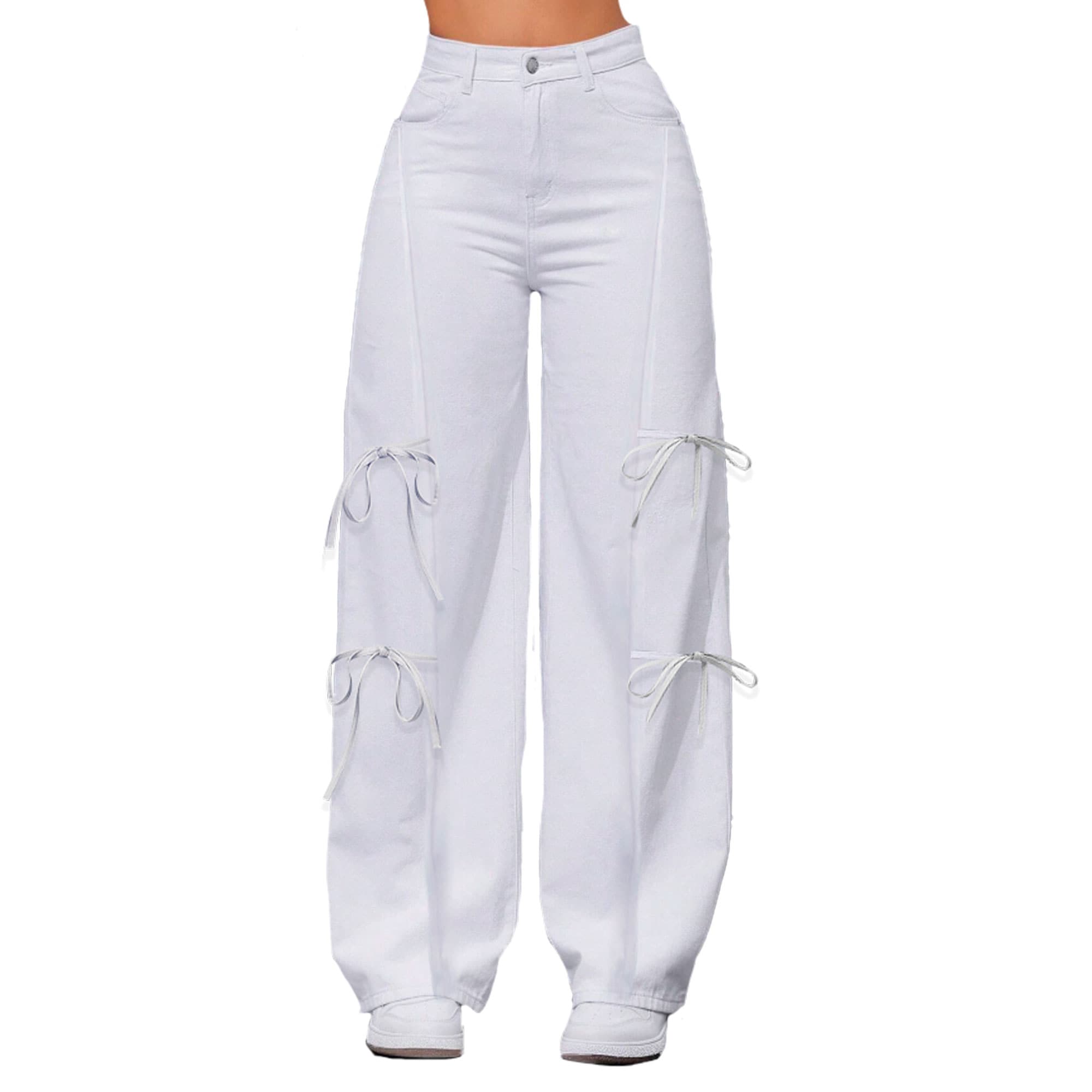 Pantalón Recto Britos Jeans Mujer Mezclilla Blanco 025721 $529