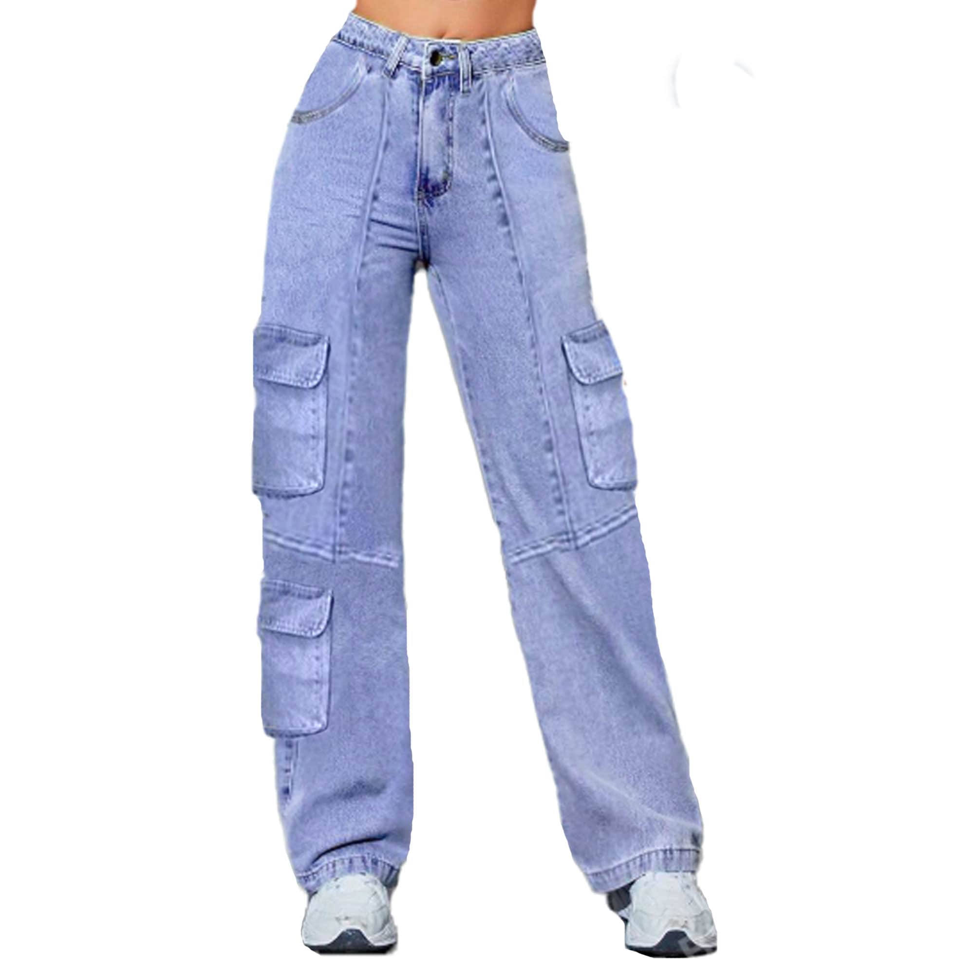 Pantalón Cargo Britos Jeans Mujer Mezclilla 025625 $649