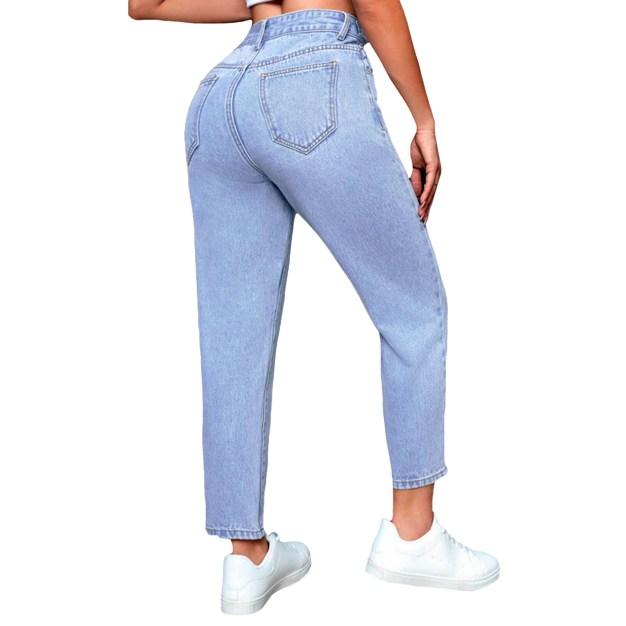 Foto 3 pulgar | Pantalón Mom Britos Jeans Mujer Mezclilla 025623