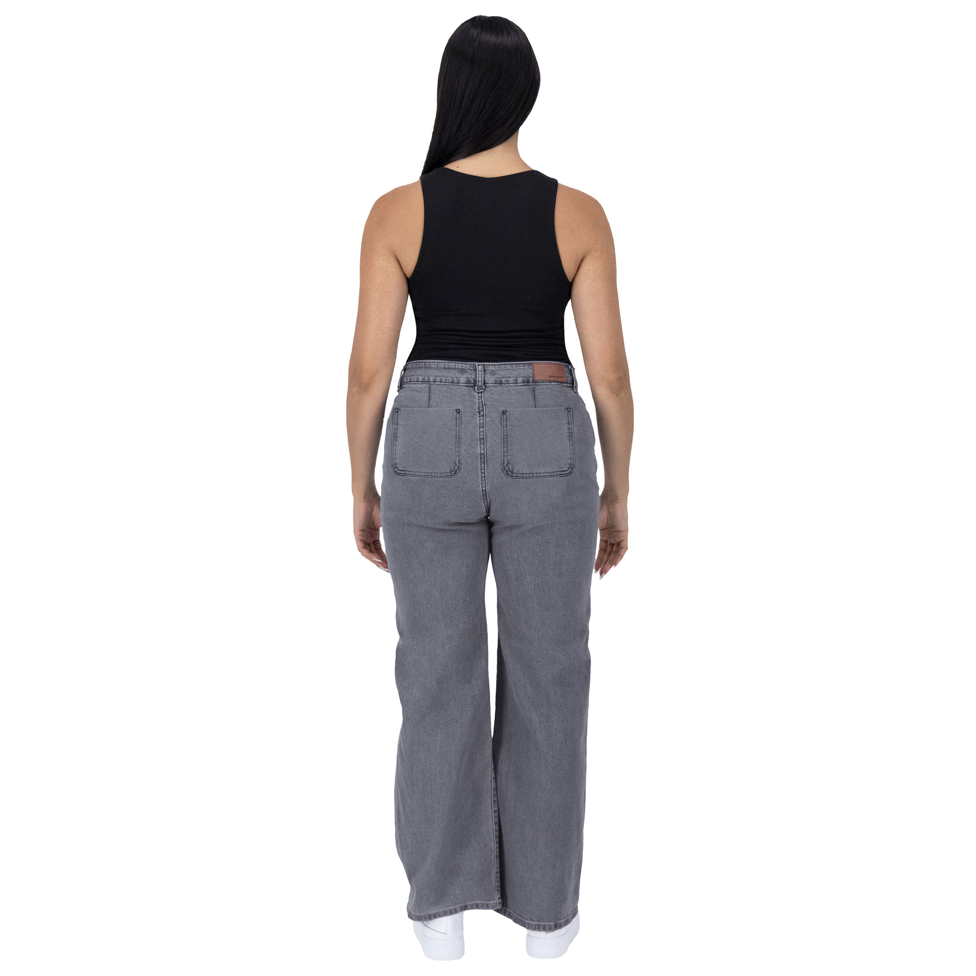 Foto 5 pulgar | Pantalón Pierna Ancha Britos Jeans Mujer Mezclilla 025788