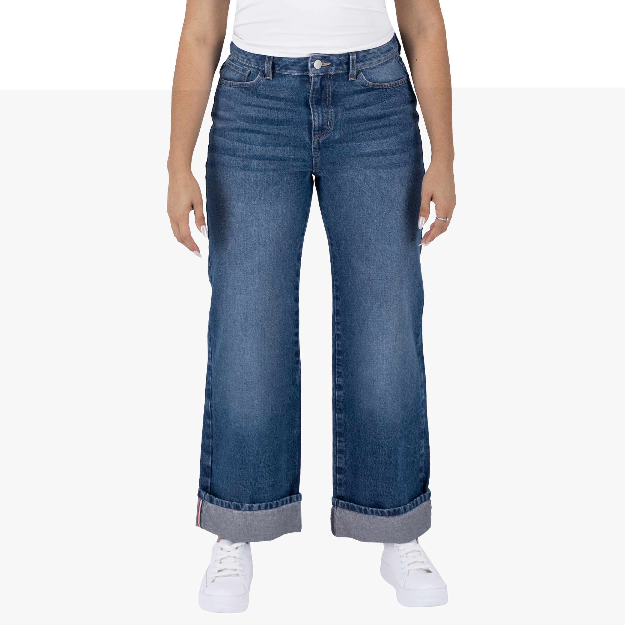 Foto 2 pulgar | Pantalón Pierna Ancha Britos Jeans Mujer Mezclilla 025805