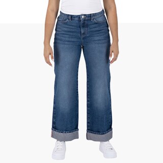 Foto 1 | Pantalón Pierna Ancha Britos Jeans Mujer Mezclilla 025805