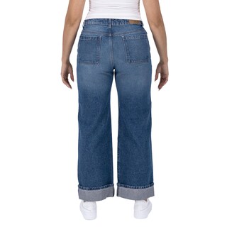 Foto 2 | Pantalón Pierna Ancha Britos Jeans Mujer Mezclilla 025805