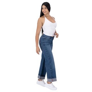 Foto 5 | Pantalón Pierna Ancha Britos Jeans Mujer Mezclilla 025805