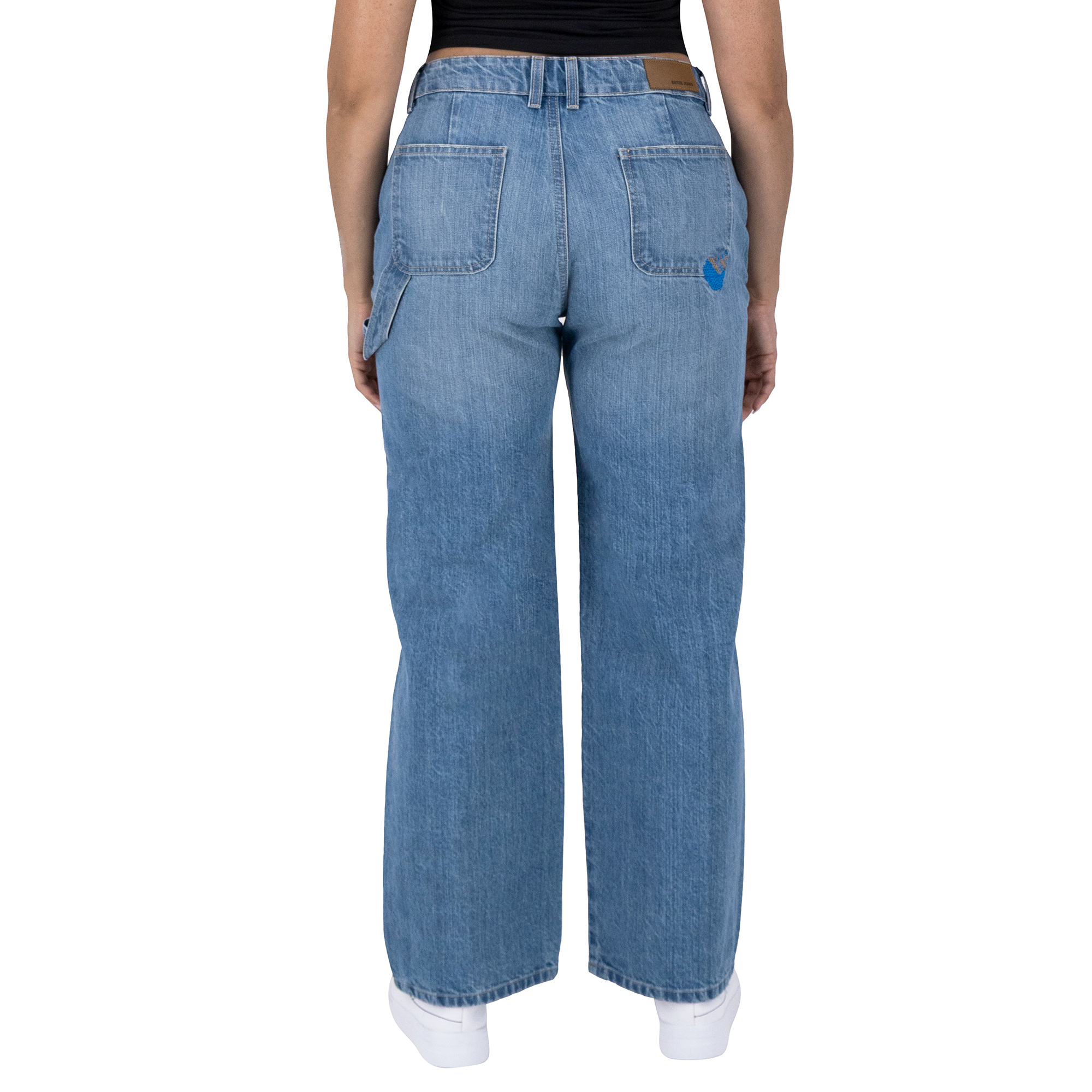 Foto 3 pulgar | Pantalón Pierna Ancha Britos Jeans Mujer Mezclilla 025790