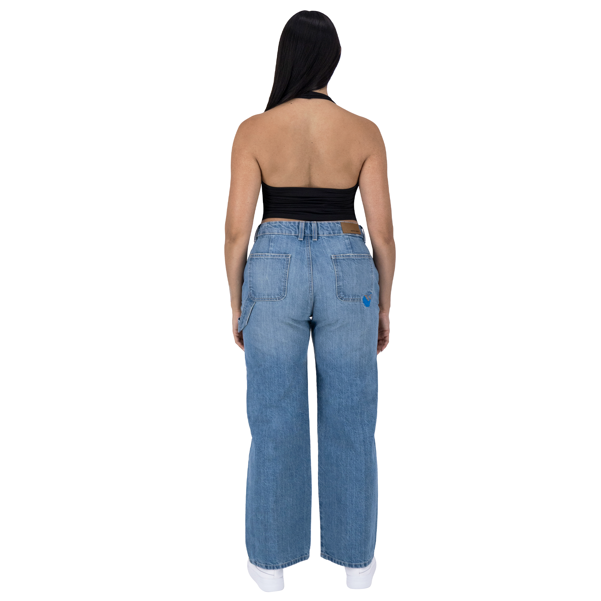 Foto 5 pulgar | Pantalón Pierna Ancha Britos Jeans Mujer Mezclilla 025790