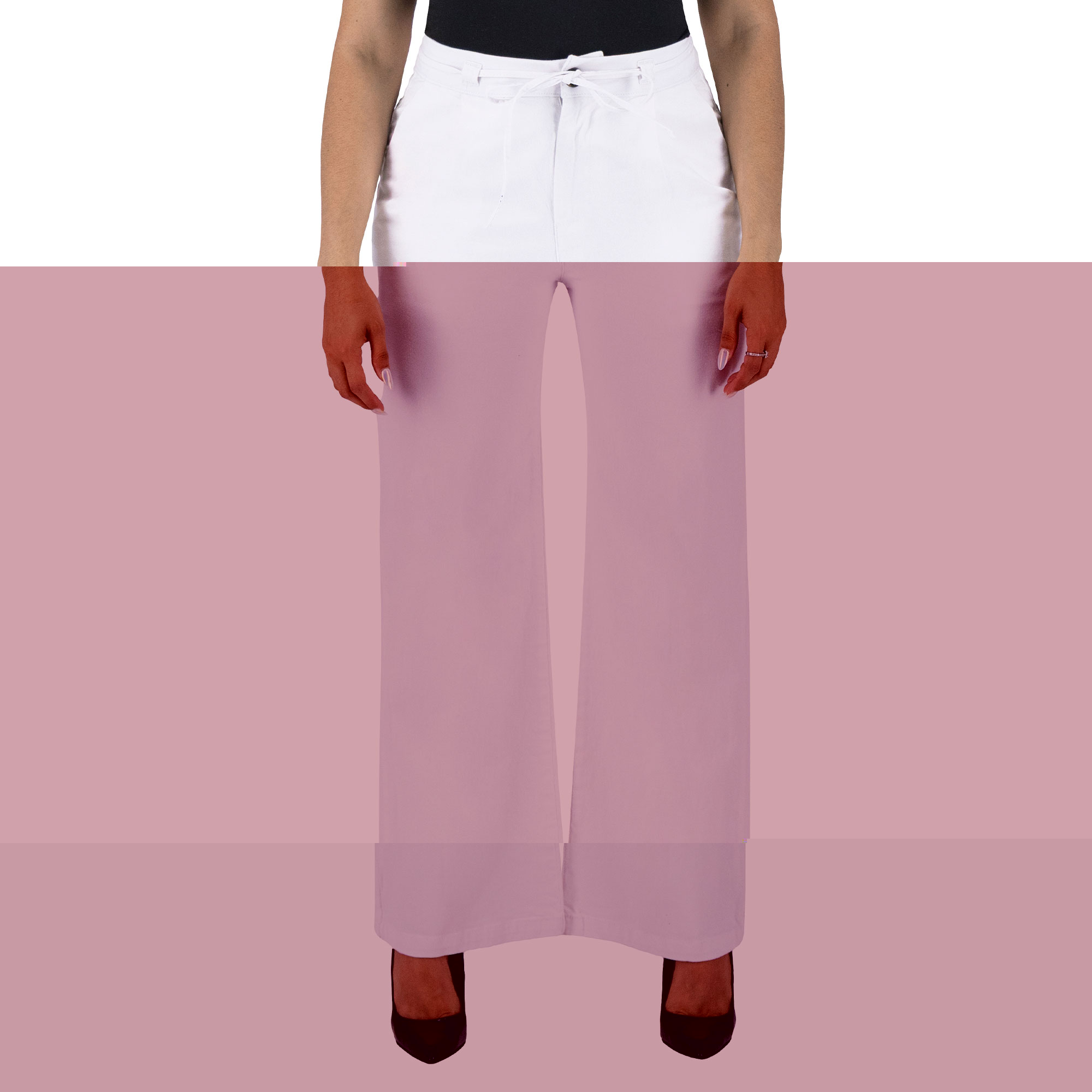 Foto 2 pulgar | Pantalón Pierna Ancha Britos Jeans Mujer Gabardina 025819