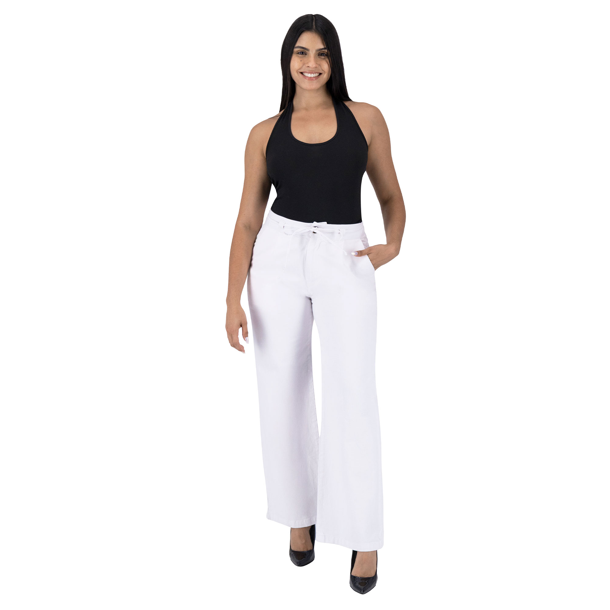 Foto 6 pulgar | Pantalón Pierna Ancha Britos Jeans Mujer Gabardina 025819