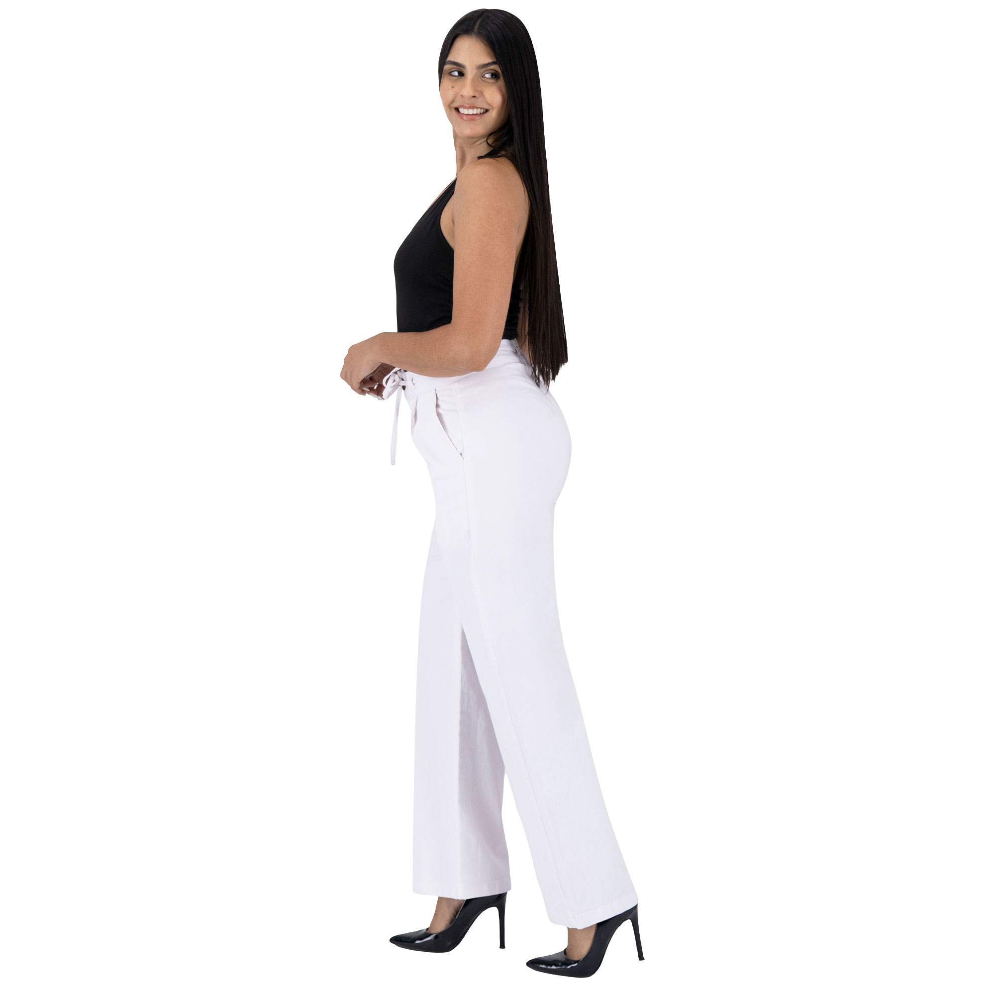 Foto 6 | Pantalón Pierna Ancha Britos Jeans Mujer Gabardina 025819