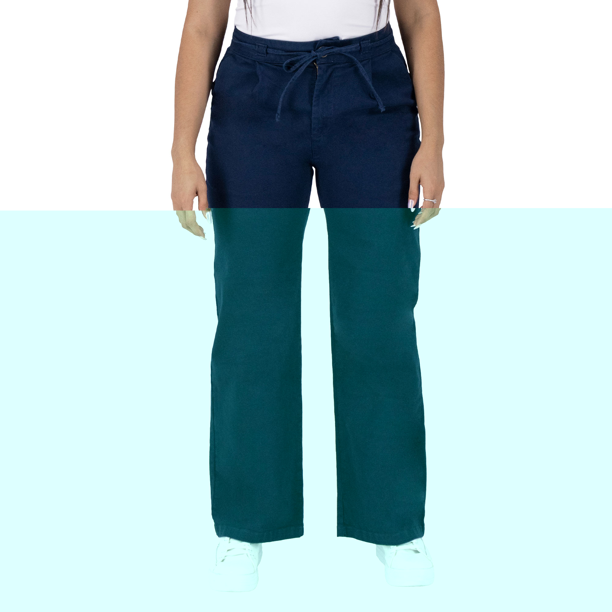 Foto 2 pulgar | Pantalón Pierna Ancha Britos Jeans Mujer Gabardina 025818