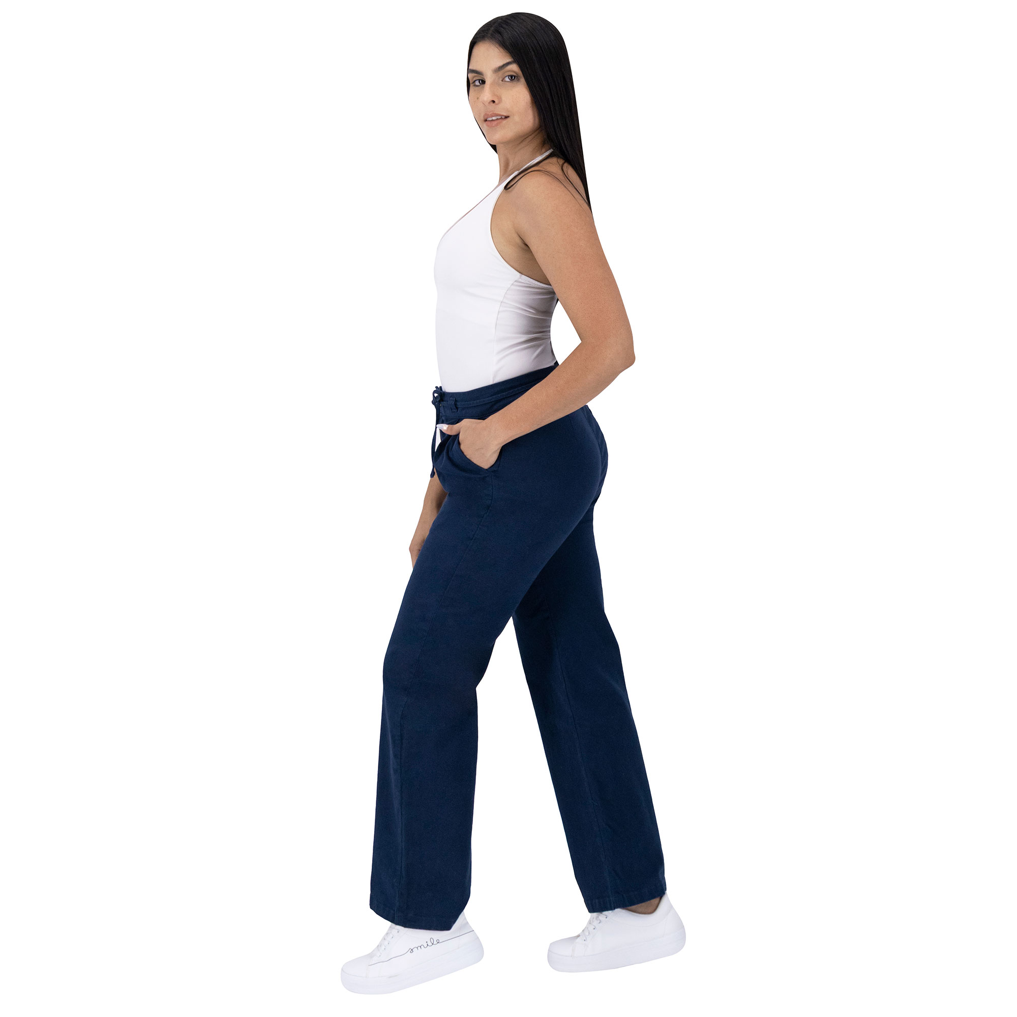 Foto 7 | Pantalón Pierna Ancha Britos Jeans Mujer Gabardina 025818