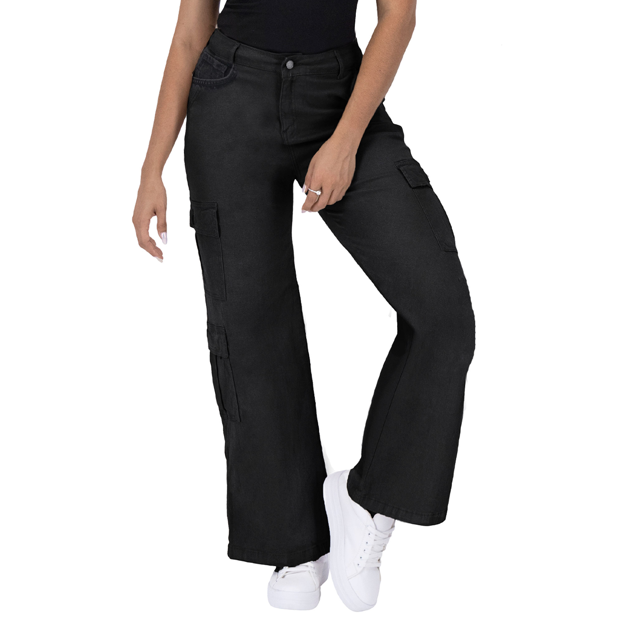 Foto 2 pulgar | Pantalón Cargo Britos Jeans Mujer Pierna Ancha 025621