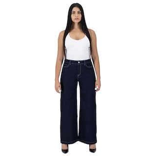 Foto 3 | Pantalón Pierna Ancha Britos Jeans Mujer Mezclilla 025825