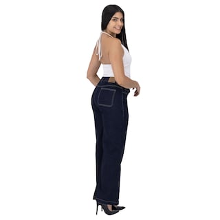 Foto 7 | Pantalón Pierna Ancha Britos Jeans Mujer Mezclilla 025825