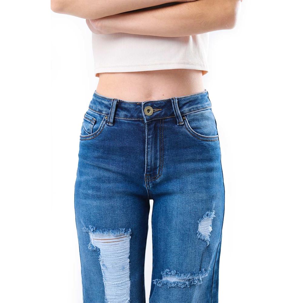 Foto 4 pulgar | Jeans Wide Leg Fit /juvenil  4061 (azul Medio)) Multicolor
