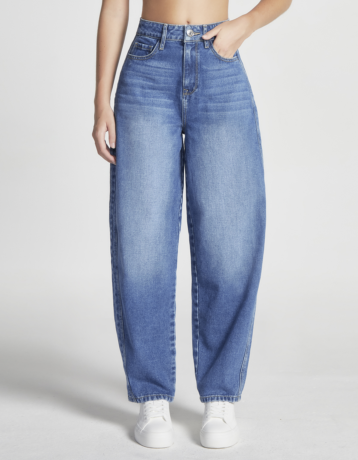 Foto 2 pulgar | Jeans Mujer Barrel Cintura Super Alta 9886stme Seven Jeans