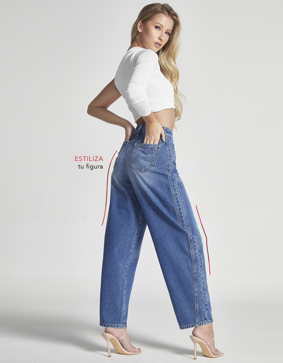 Foto 6 pulgar | Jeans Mujer Barrel Cintura Super Alta 9886stme Seven Jeans