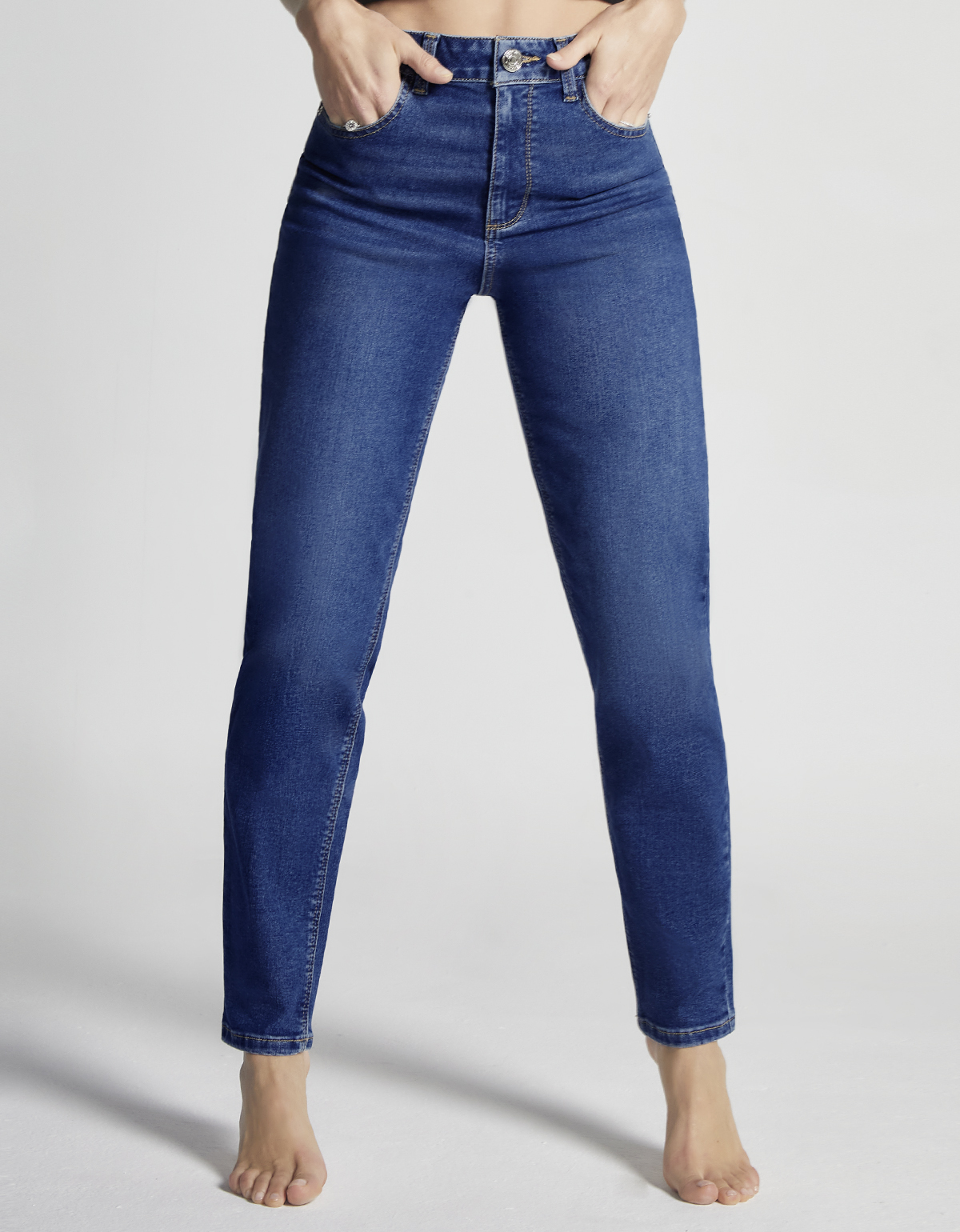 Foto 2 pulgar | Jeans Mujer Mom Slim Cintura Alta 0076stmel Seven Jeans