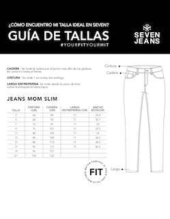 Foto 7 | Jeans Mujer Mom Slim Cintura Alta 0076stmel Seven Jeans
