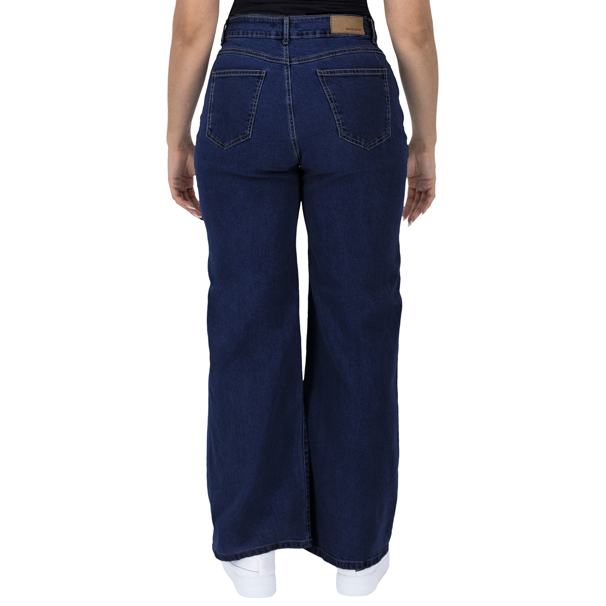 Foto 3 pulgar | Pantalón Pierna Amplia Britos Jeans Mujer Mezclilla 025831