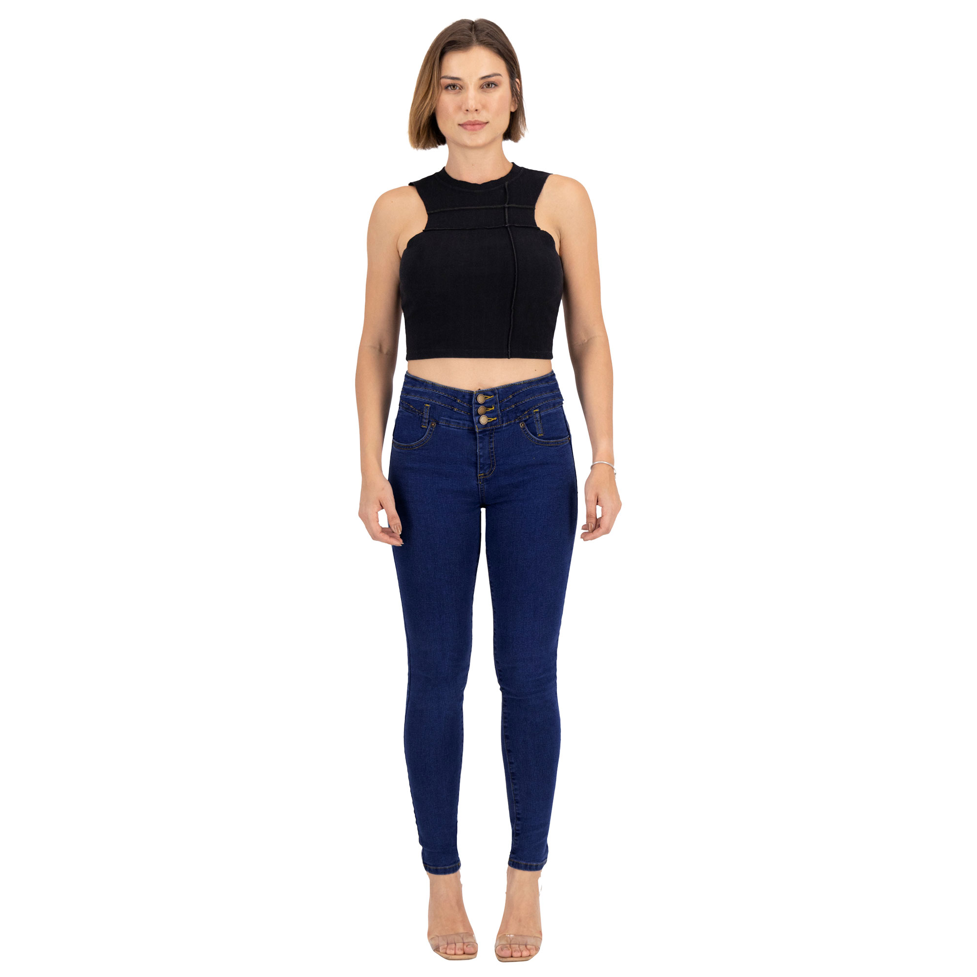 Foto 4 pulgar | Pantalón Skinny Britos Jeans Mujer Mezclilla Azul 025378