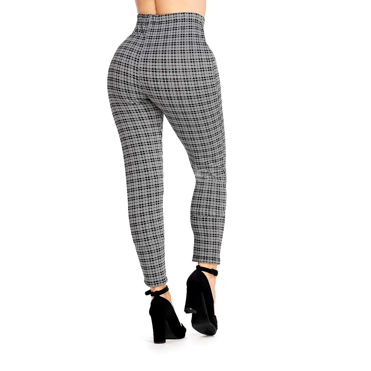 Foto 4 pulgar | Pantalón Ajustado Mundo Terra con Estampado de Cuadros