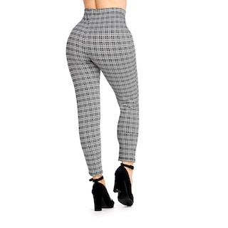 Foto 3 | Pantalón Ajustado Mundo Terra con Estampado de Cuadros