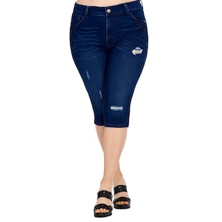 Foto 2 | Jeans Ajustados Mundo Terra de Talle Alto con Desgarro Bajo de Doblez