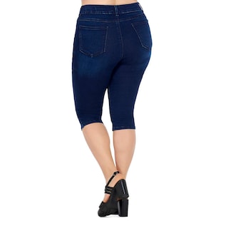 Foto 3 | Jeans Ajustados Mundo Terra de Talle Alto con Desgarro Bajo de Doblez
