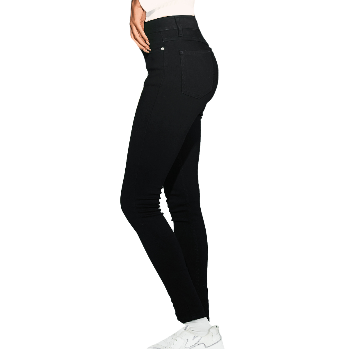 Foto 3 pulgar | Jeans para Mujer  Mchk 6002 Talla Extra Tiro Alto color Negro