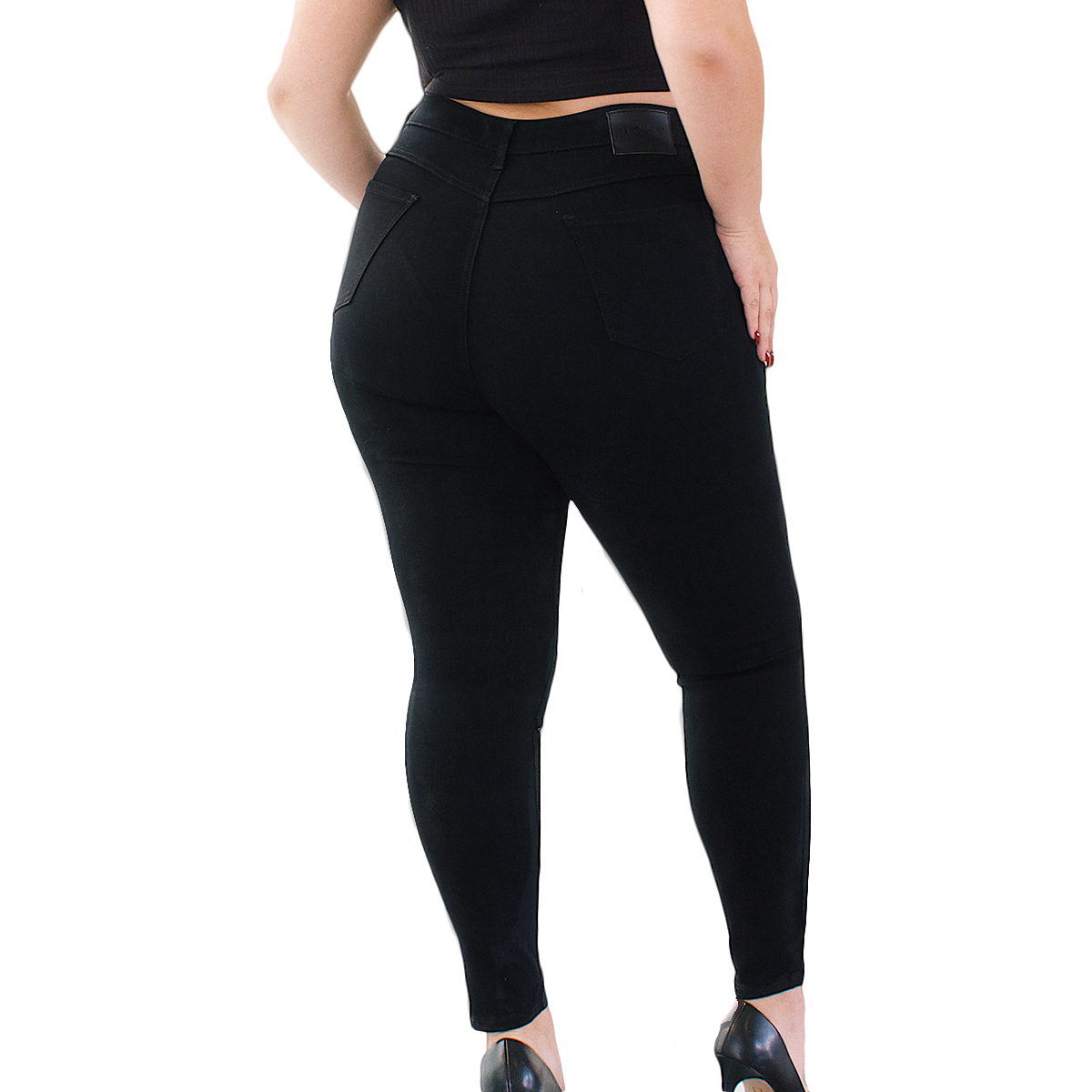 Foto 6 pulgar | Jeans para Mujer  Mchk 6002 Talla Extra Tiro Alto color Negro