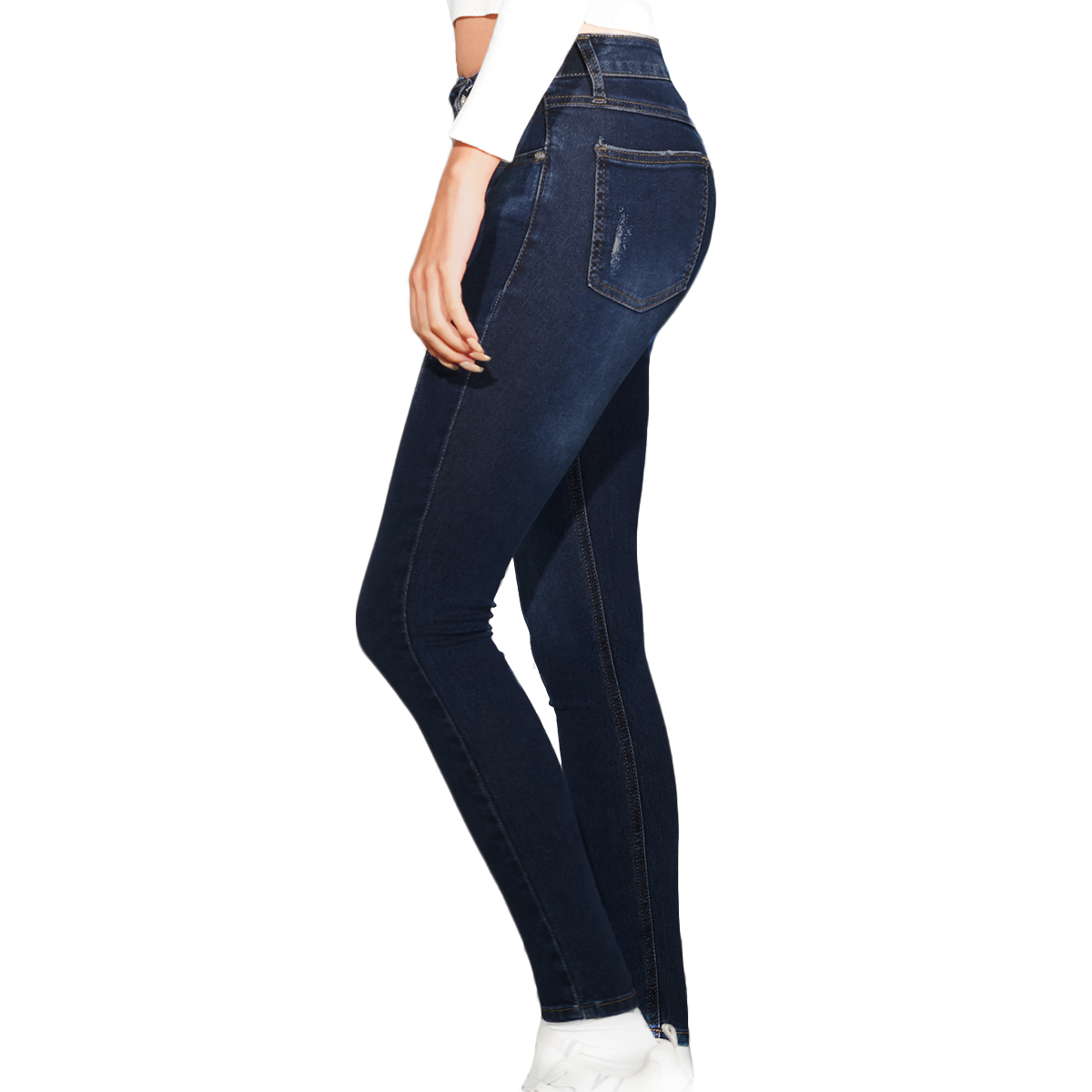 Foto 3 pulgar | Jeans Mchk de Mezclilla Skinny 6004 Tiro Medio para Mujer color Azul