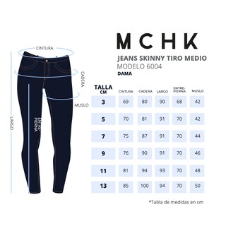 Foto 6 | Jeans Mchk de Mezclilla Skinny 6004 Tiro Medio para Mujer color Azul