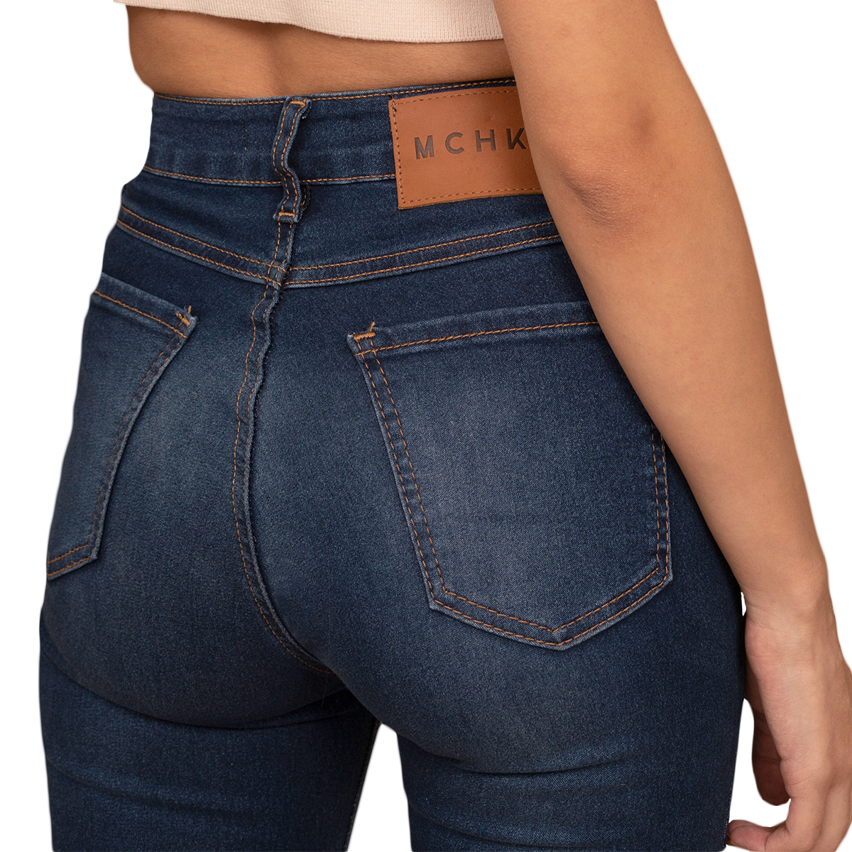 Foto 4 pulgar | Jeans Mchk 6001 de Mezclilla Skinny Tiro Alto para Mujer color Azul