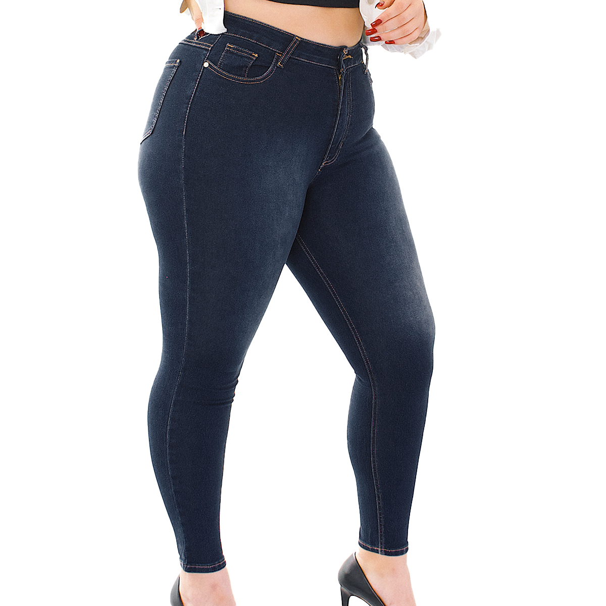 Foto 5 | Jeans Mchk 6001 de Mezclilla Skinny Tiro Alto para Mujer color Azul