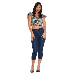 Foto 3 | Pantalón Skinny Pineda Jeans Capri color Azul para Dama