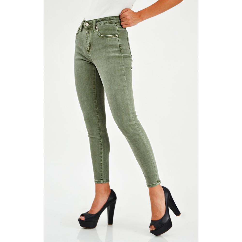 Foto 4 pulgar | Jeans Skinny con Stretch Roman Fashion J-BAL-6065 color Verde