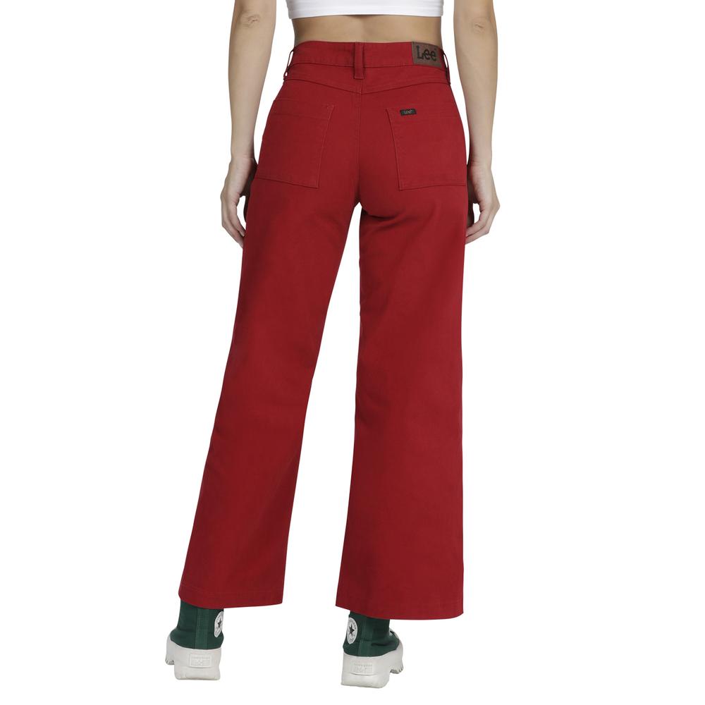 Foto 4 pulgar | Jeans Lee Wide Leg Fit 3xx color Rojo para Mujer