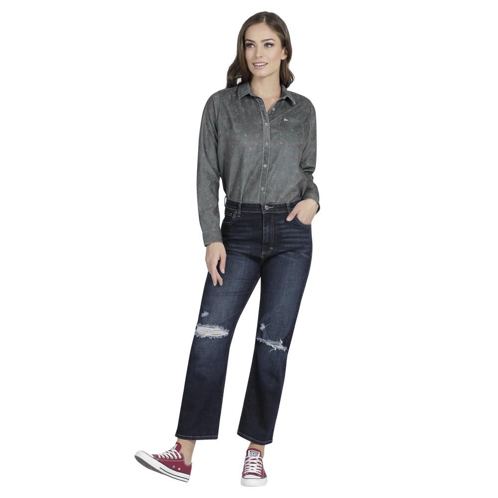 Foto 5 pulgar | Jeans Lee Mom Fit 341 color Azul para Mujer