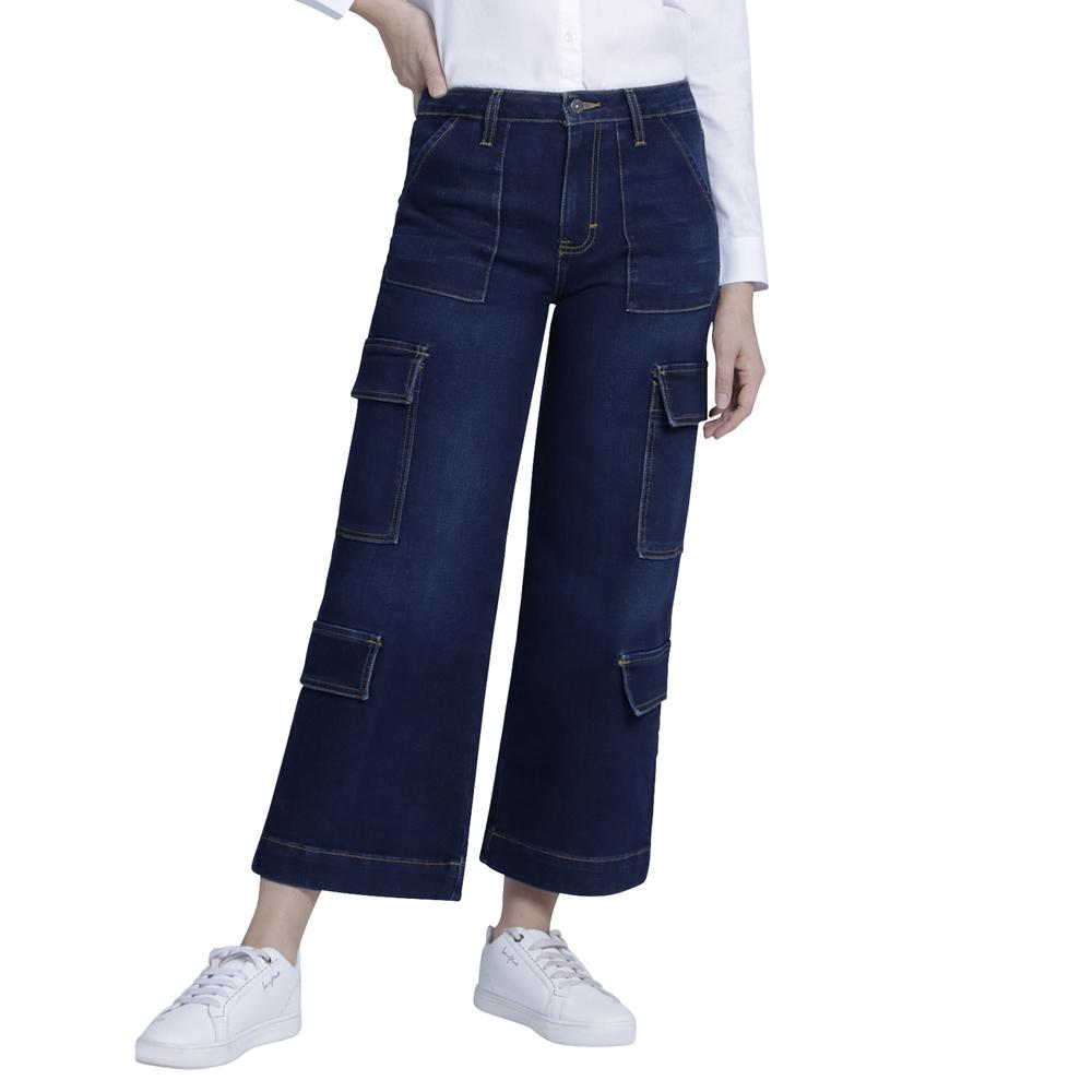 Foto 2 pulgar | Jeans Lee Wide Leg Fit 342 color Azul para Mujer