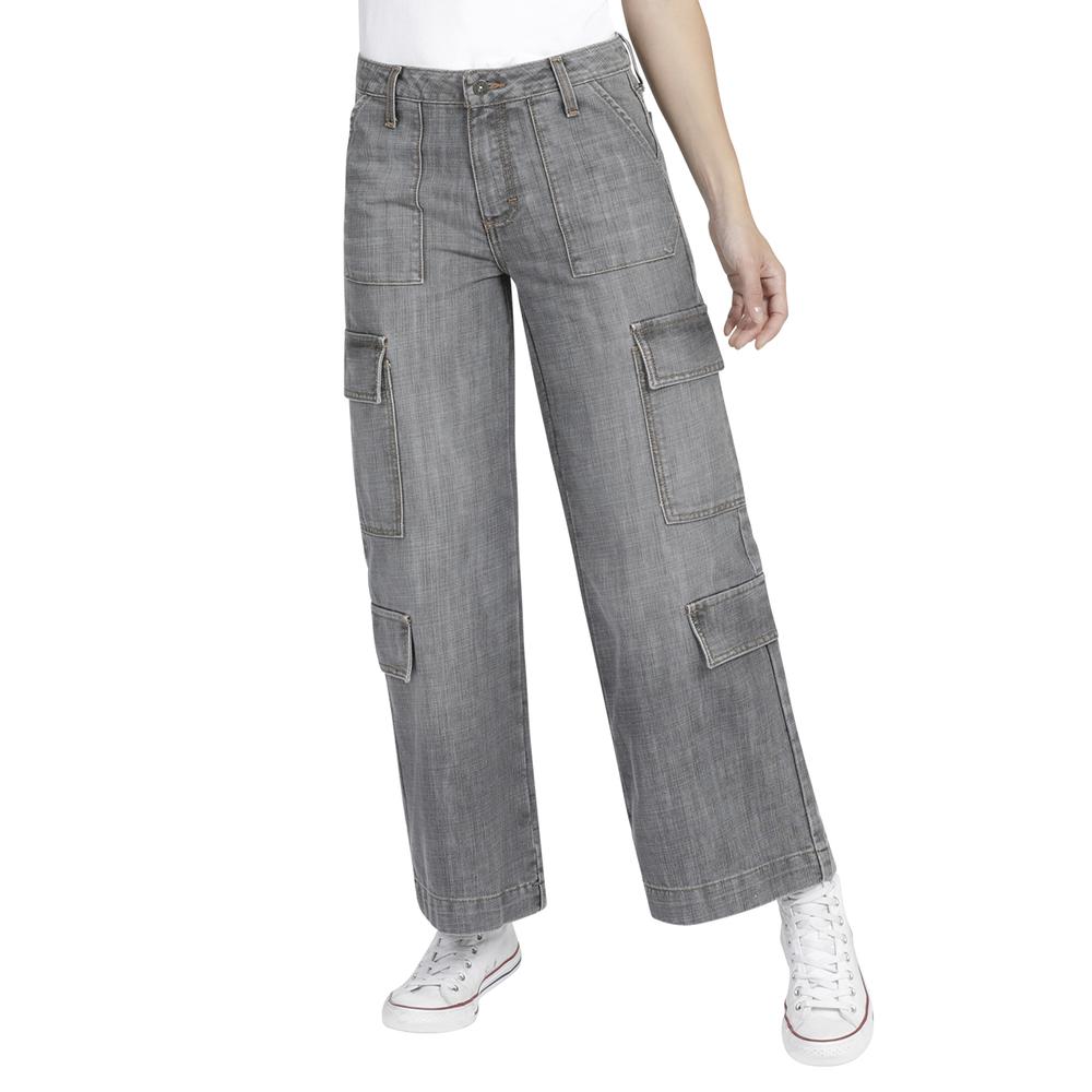 Foto 2 pulgar | Jeans Lee Wide Leg Fit 343 color Gris para Mujer