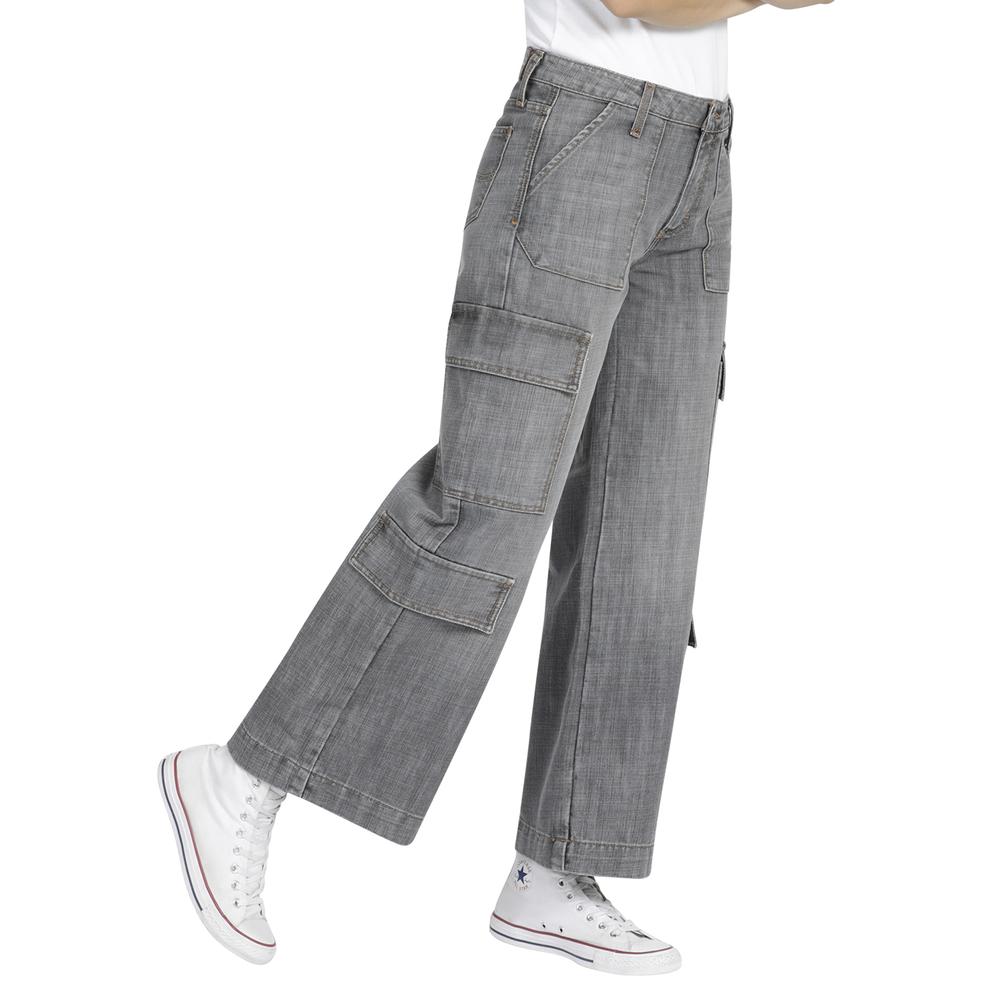 Foto 3 pulgar | Jeans Lee Wide Leg Fit 343 color Gris para Mujer